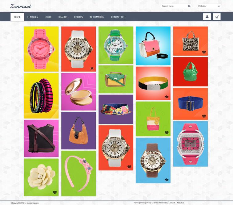 Mobile Ready Pinterest Type Responsive Zencart Template