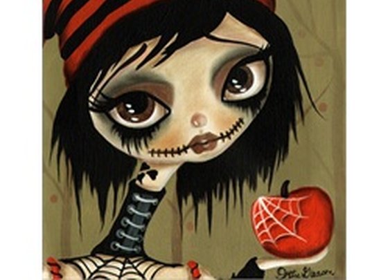 Forbidden by Dottie Gleason Day of the Dead Goth Girl Canvas Art Print