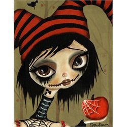 Forbidden by Dottie Gleason Day of the Dead Goth Girl Canvas Art Print