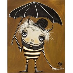Umbrella Nurdle by Dottie Gleason Gothic Fairytale Canvas Art Print
