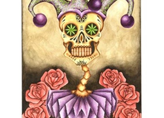 Joker by Gabe Londis Sugar Skull Poker Playing Cards Canvas Art Print