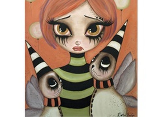 Our Special Place by Dottie Gleason Redhead Girl Canvas Fine Art Print