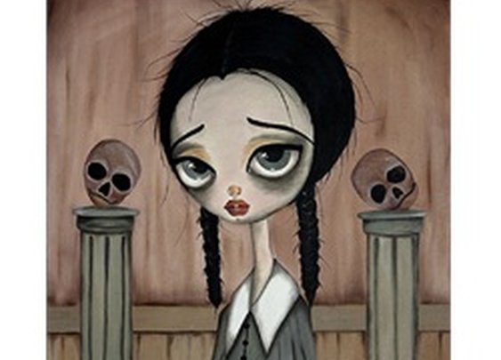 Wednesday Child by Dottie Gleason Addams Family Girl Canvas Art Print