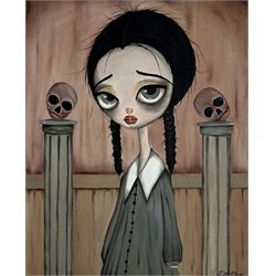 Wednesday Child by Dottie Gleason Addams Family Girl Canvas Art Print