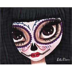 I See You by Dottie Gleason Day of the Dead Mask Canvas Fine Art Print