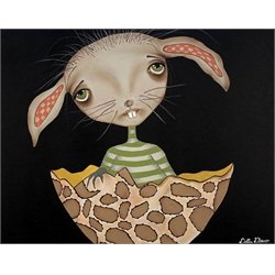 Cleo by Dottie Gleason Fairytale Easter Bunny Rabbit Canvas Art Print