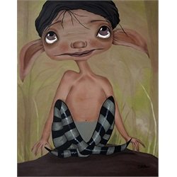 Argo by Dottie Gleason Woodland Fairytale Troll Elf Canvas Art Print