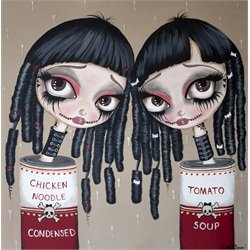 Tin Can Girls by Dottie Gleason Cambells Soup Girls Canvas Art Print