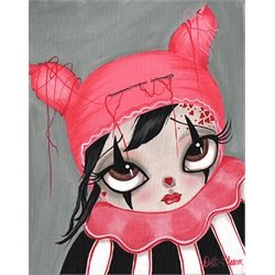 Everything is Perfect by Dottie Gleason Carnie Clown Canvas Art Print