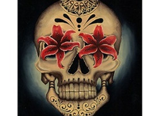 Londis Stargazer by Gabe Londis Mexican Sugar Skull Canvas Art Print