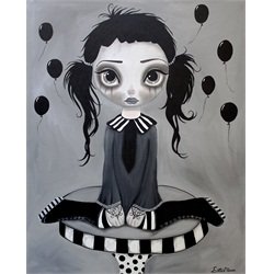 Simply Delicious by Dottie Gleason Goth Carnie Girl Canvas Art Print