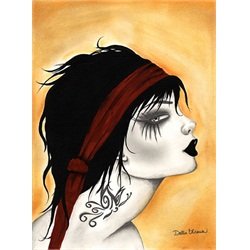 Althaia by Dottie Gleason Goth Tattooed Woman Canvas Giclee Art Print