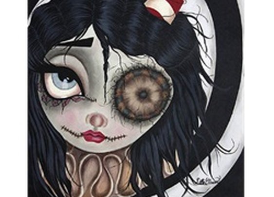 Astra by Dottie Gleason Tattooed Carnie Clown Girl Canvas Art Print