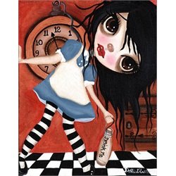 Drink Me by Dottie Gleason Gothic Alice in Wonderland Canvas Art Print