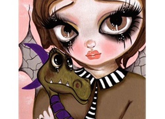 Fairies & Dragons No 1 by Dottie Gleason Fairytale Canvas Art Print