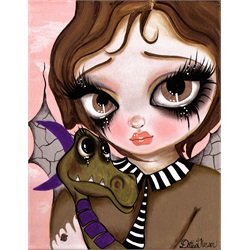 Fairies & Dragons No 1 by Dottie Gleason Fairytale Canvas Art Print