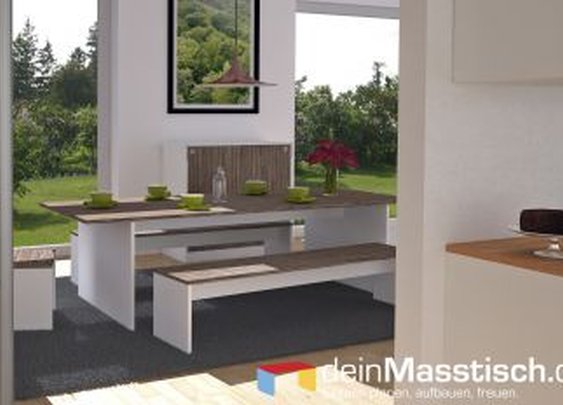 Holz Bank nach Maß: Bänke aus Holz planen | deinmasstisch.de