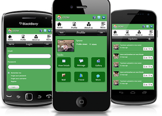 Mojoom | Mobile Jomsocial | Iphone android jomsocial theme