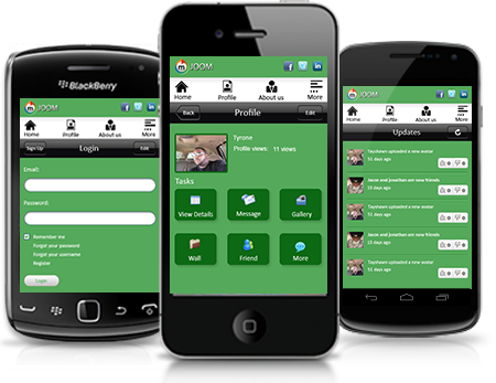 Mojoom | Mobile Jomsocial | Iphone android jomsocial theme
