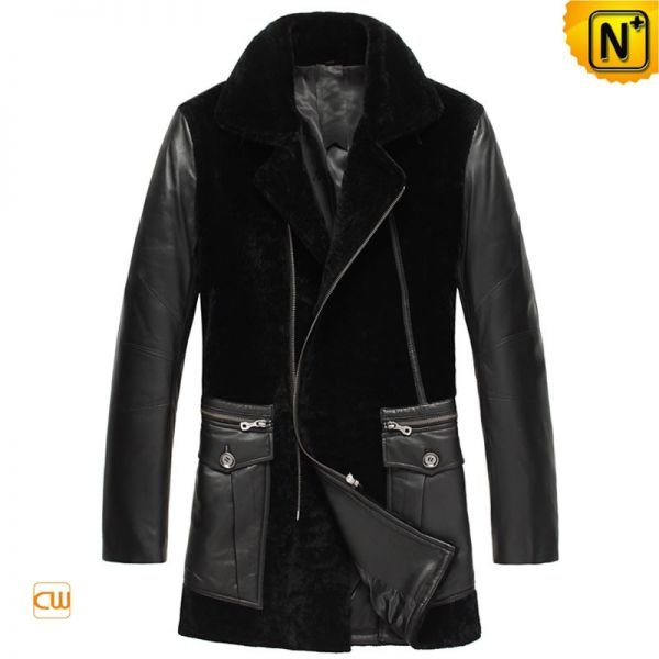 Leather Sheepskin Shearling Coats Men CW877025
