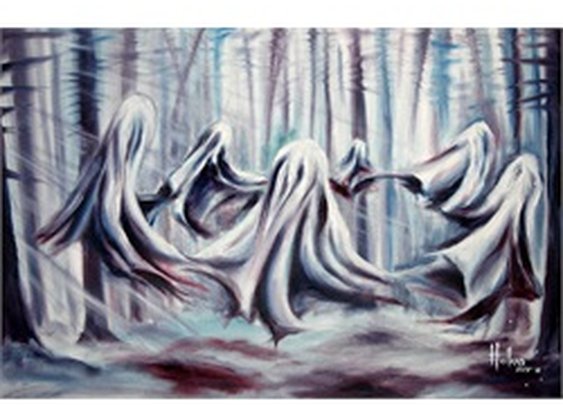 Ghost Party by Bobby Holland Haunted Forest Horror Canvas Art Print