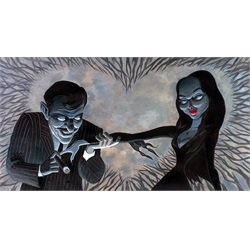 Valentine Lust by Bob Lizarraga Addams Family Framed Fine Art Print