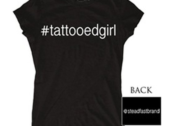 Womens Juniors #tattooedgirl by Steadfast Social Media Tattoo T Shirt