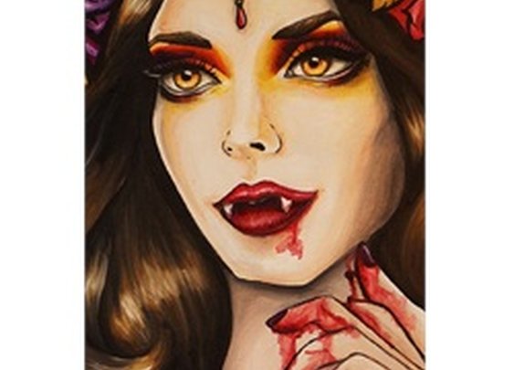 Vampire by Brittany Hanks Gothic Woman Horror Monster Fine Art Print