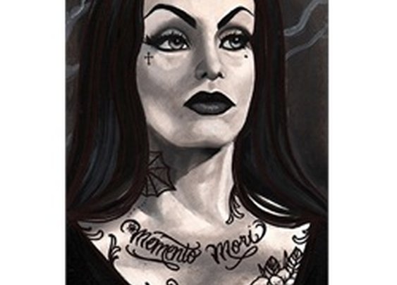 Vampira by Thea Fear Vampire Woman Memento Mori Framed Fine Art Print