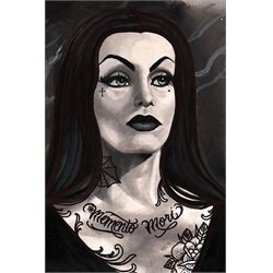 Vampira by Thea Fear Vampire Woman Memento Mori Framed Fine Art Print