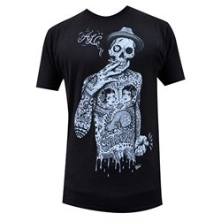 Mens Geezer by Jarad Bryant Tattooed Skeleton Tattoo Artwork T-Shirt