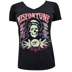 Womens Misfortune by Ian Mc Niel Fortune Teller Crystal Ball T Shirt