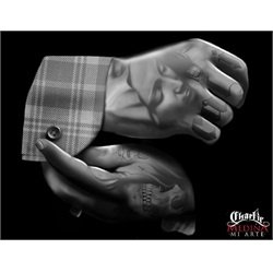 Keeping It G by Charlie Medina Gangsta Tattooed Hands Canvas Art Print