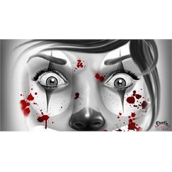 California Murders by Charlie Medina Clown Disguise Canvas Art Print