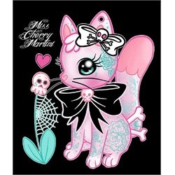 Tattoo Kitty by Miss Cherry Martini Tattooed Pink Cat Canvas Art Print