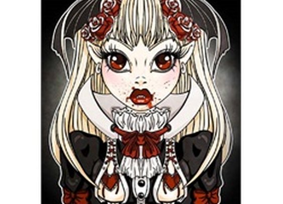 My Little Vampire by Miss Cherry Martini Gothic Girl Canvas Art Print