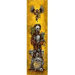 St. Anthony David Lozeau Day of the Dead Skeleton Canvas Art Print