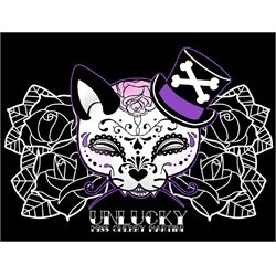 Top Hat Kitty by Miss Cherry Martini Goth Unlucky Cat Canvas Art Print