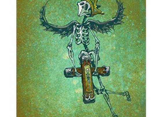 Heavy Burden by David Lozeau Jesus Cross Skeleton Canvas Art Print