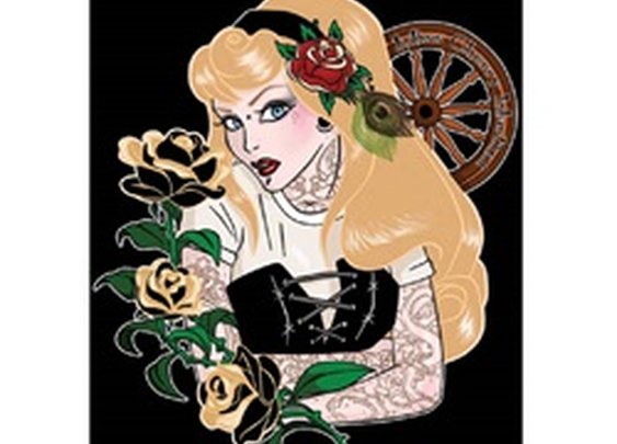 Tattooed Aurora by Miss Cherry Martini Punk Princess Canvas Art Print