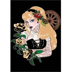 Tattooed Aurora by Miss Cherry Martini Punk Princess Canvas Art Print