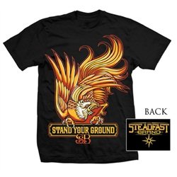 Mens Stand Your Ground by Palehorse Steadfast Rooster Tattoo T Shirt