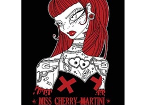 Roped by Miss Cherry Martini Gothic Tattooed Red-head Canvas Art Print