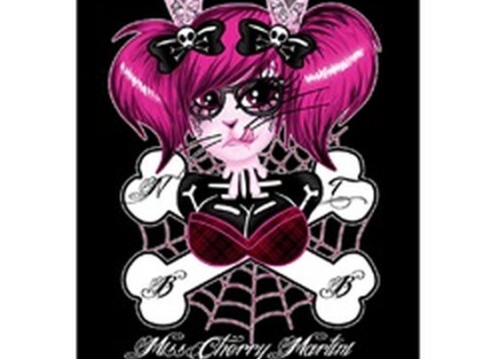NTBB by Miss Cherry Martini Rabbit Girl w Crossbones Canvas Art Print