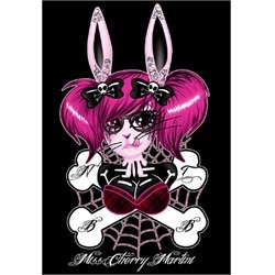 NTBB by Miss Cherry Martini Rabbit Girl w Crossbones Canvas Art Print