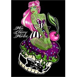 Cupcake Zombie by Miss Cherry Martini Tattooed Zombie Canvas Art Print
