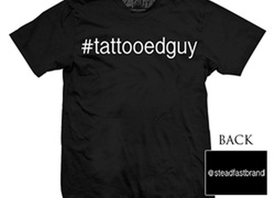 Mens #tattooedguy by Steadfast Tattoo Twitter Novelty Black T-Shirt