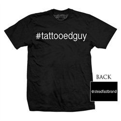 Mens #tattooedguy by Steadfast Tattoo Twitter Novelty Black T-Shirt
