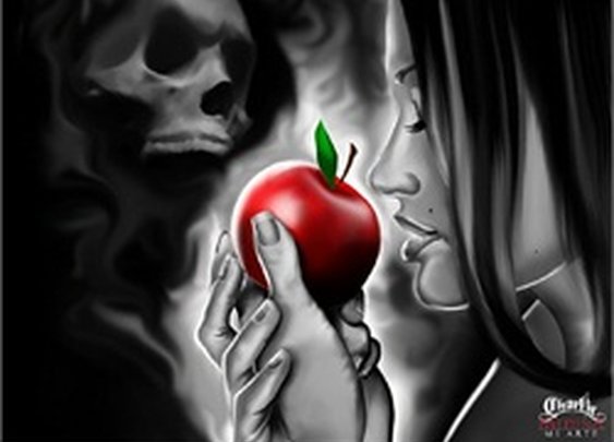 Forbidden by Charlie Medina Garden of Eden Eve Tattoo Canvas Art Print
