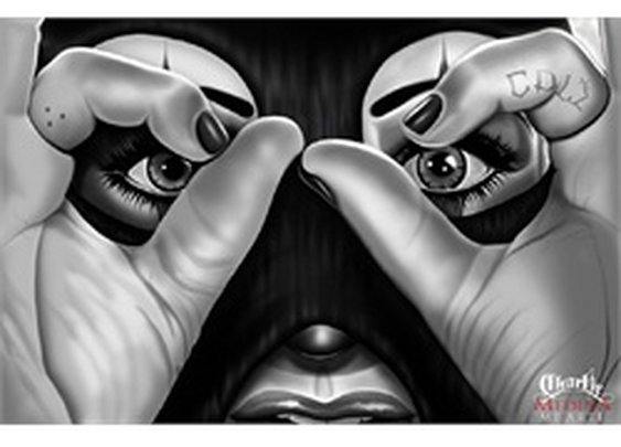 Cali Loca by Charlie Medina Mexican Clown Assassin Canvas Art Print